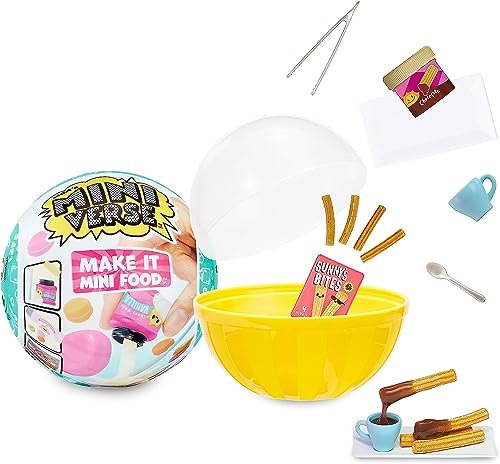 MGA´s MINIVERSE Make it Mini Food Cafe y Diner Serie 2 - Pack de 2 - Juego DIY, envase Bola Sorpresa, réplica de Ingredientes y Utensilios alimentarios - No Comestible - Mayores de 8 años