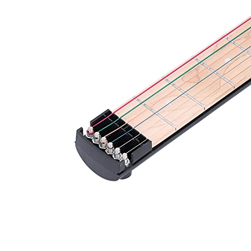 Mini guitarra, entrenador de acordes de guitarra liviano de 6 cuerdas conveniente para amantes de la guitarra para principiantes(Six frets color string pocket guitar, blue)