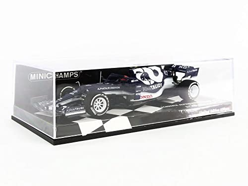 Minichamps 417210710 1:43 Scuderia Alphatauri Honda AT2-Pierre Gasly-3rd Azerbaiyán GP 2021 Coche en Miniatura Coleccionable, Multicolor