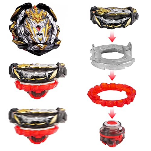 MINISOISO Beyblade Peonzas with Launcher Asas, de Batalla Burst Gyro Set, Juguetes Clásicos Regalo para Niños Adultos, Beyblade B-160 B-153 B-159 B-157, 4 Beyblade, 2 Transmisor