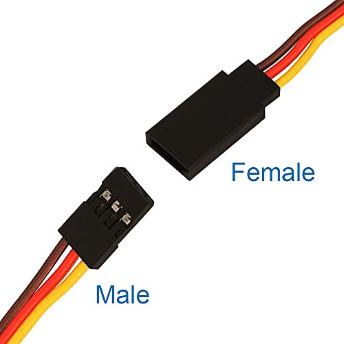 MMOBIEL 12 cables de extensión de servo RC de 3 pines hembra - macho para placa de control de conexión de extensión de servo dron RC, coche, robot, etc. (4 tamaños)