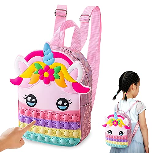 Mochila Infantil de Unicornio para Bebé en la Guardería – Mochila Escolar Pequeña – Juguetes de Regalo de Cumpleaños y Comunión para Niña 1 a 8 Años