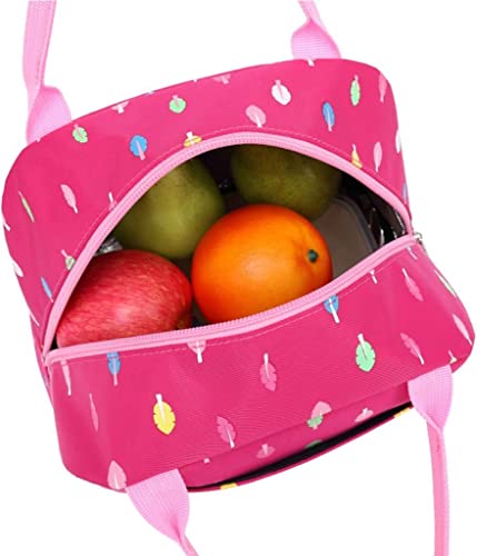 Mochila para niños Mochila Escolar Primaria para niñas Rosa de 3 Piezas Impermeable de Nylon con Bolsa de Almuerzo con Aislamiento para Mochila de niños, Mochila para Estudiantes de 6 a 13 años.