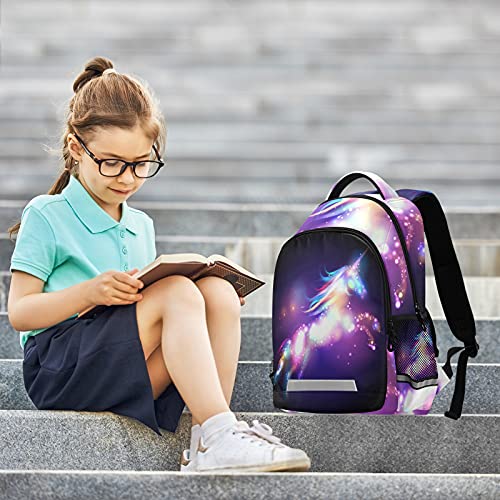 Mochila Star Magic Unicorn para estudiantes y niñas, mochila de viaje