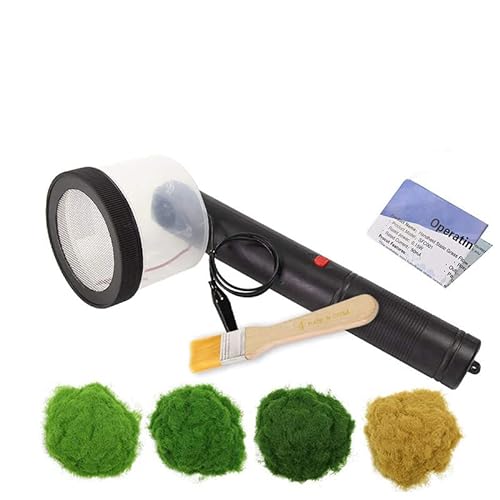 Mocoli Mini Flotador de Césped Estático, Cuatro Colores Mini Aplicador para Máquina Flocado Aplicador ABS con Mango Antideslizante para Modelado de Paisajes DIY Sandtisch-Modellierungshandwerkzeug