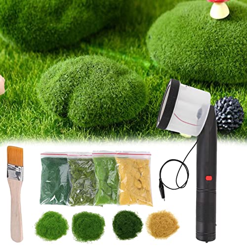 Mocoli Mini Flotador de Césped Estático, Cuatro Colores Mini Aplicador para Máquina Flocado Aplicador ABS con Mango Antideslizante para Modelado de Paisajes DIY Sandtisch-Modellierungshandwerkzeug