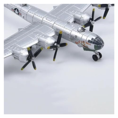 Modelo de avión a Escala 1/300 para Bombardero B29 Super Fortress Modelo de Caza de la Segunda Guerra Mundial Modelo de avión con Acabado de aleación colección.