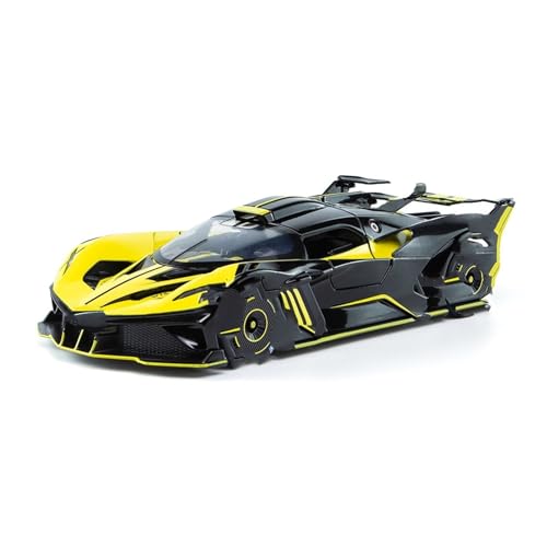 Modelo de Retroceso para Bugatti Bolide Supercar Metal Vehicle Racing Toys para Niños Regalos De Cumpleaños Aleación Modelo Coche Miniatura Diecast 1:24 Proporción (Color : Yellow)