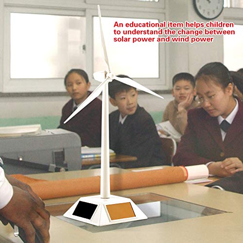 Molino de Viento 3D Alimentado por Energía Solar, Modelo Ensamblado Manualidades para Niños Educación Aprendizaje Juguete Divertido Regalo Turbina Eólica Decoración de Escritorio