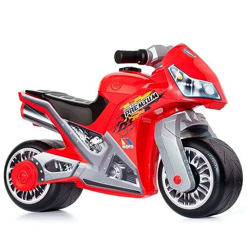 MOLTO | Moto Correpasillos Cross Premium Roja + Casco Rojo MLT | Moto Corre Pasillos Todo Terreno | Juguetes Infantiles Seguros y Resistentes | Fomenta el Sano Desarrollo de Niños y Niñas | + 18 Meses