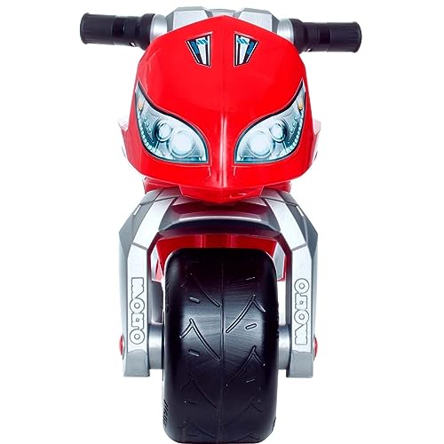 MOLTO | Moto Correpasillos Cross Premium Roja + Casco Rojo MLT | Moto Corre Pasillos Todo Terreno | Juguetes Infantiles Seguros y Resistentes | Fomenta el Sano Desarrollo de Niños y Niñas | + 18 Meses