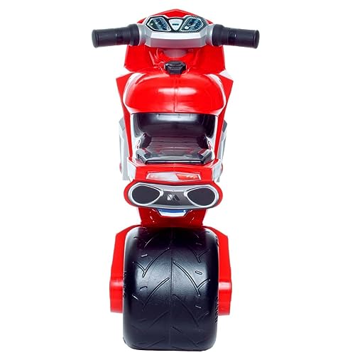 MOLTO | Moto Correpasillos Cross Premium Roja + Casco Rojo MLT | Moto Corre Pasillos Todo Terreno | Juguetes Infantiles Seguros y Resistentes | Fomenta el Sano Desarrollo de Niños y Niñas | + 18 Meses