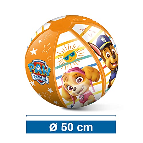 Mondo Toys - PAW PATROL Beach Ball - Balón de playa y agua – Pelota Hinchable ø 50 cm - Ideal para niño/niña - 16630