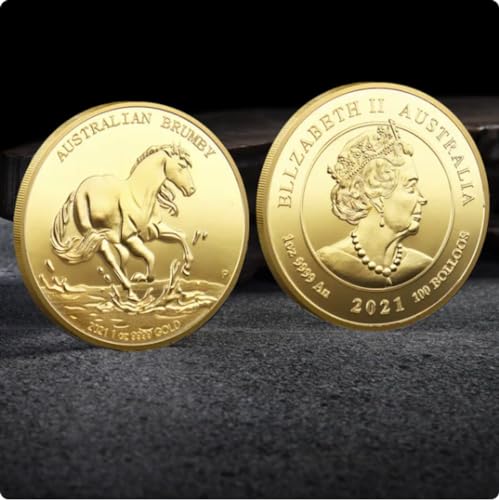 Moneda Conmemorativa Monedas de colección del Reino Unido Moneda Conmemorativa en Relieve Tridimensional chapada en Oro de Queen's Australia