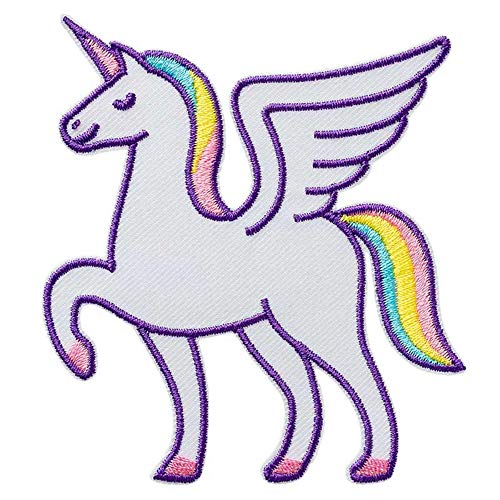 Mono Quick Unicornio con alas – Parche termoadhesivo, aplicación con plancha