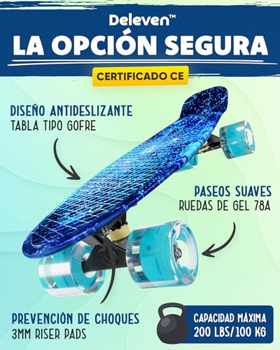 Monopatín Niño Skateboard Niña Principiante Monopatin Mini Cruiser Patinetas Skate Tabla Completo Detalles Cumpleaños Niños Juegos Juguetes Niños 6 Años Ideas Regalo para Niña 5 6 7 8 9 10 11 12 Años…