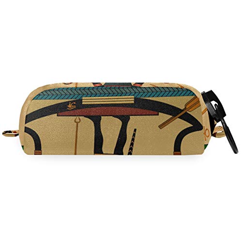 MONTOJ Estuche de gran capacidad para lápices de la religión del antiguo Egipto brochas de maquillaje organizador bolsa de lona bolsa