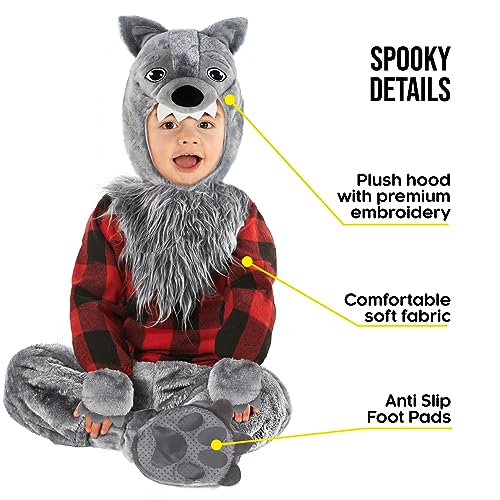 Morph Disfraz Hombre Lobo Niño, Disfraz De Lobo Bebe, Disfraz Niño Hombre Lobo, Disfraz Bebe Lobo, Disfraz Lobo Feroz Niño, Disfraz Miedo Niño, Disfraz Halloween Niño Hombre Lobo Talla B1