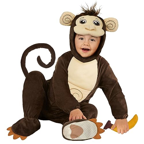 Morph Disfraz Mono Niño, Disfraz Mono Niña, Disfraces Mono Niño, Disfraz Mono Bebe, Disfraz Chimpance Niño, Disfraz Bebe Mono, Disfraz Monito Bebe, Disfraz Carnaval Bebe Talla S(4-6 Años)