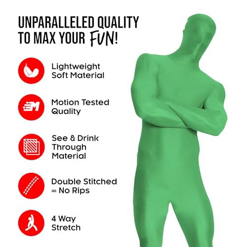 Morphsuits - Disfraz de segunda piel (pegado al cuerpo) , Verde, talla XL (MSGRX)