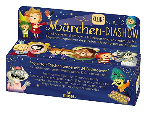 moses Pequeña presentación de Diapositivas, Linterna para niños, con 3 Cuentos de Hadas en 8 imágenes para Contar, Multicolor, 11, 7 cm x 3 cm (37979)