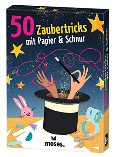 moses Trucos Papel y Cuerda: Ingenioso Empleo para niños a Partir de 8 años, Caja mágica de Repuesto con 50 Ideas de Magos fáciles a más exigentes para un espectáculo de Magia, Color (9847)