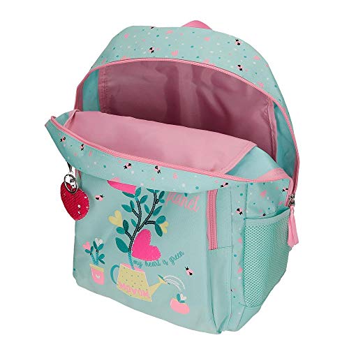 Movom Flower Pot Mochila Escolar Verde 33x44x13,5 cms Poliéster 19,6 L