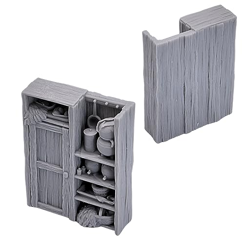 Muebles de madera rústica de 28 mm, miniaturas de terreno para juegos de mesa, taberna, juego de rol, figuras de juegos de rol