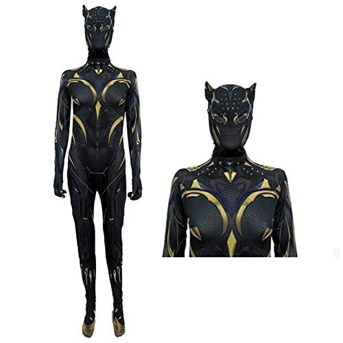 Mujeres Superhéroe Onesies Shuri Película Tema Mono Completo Niños Pantera Negra: Wakanda For Siempre Trajes For Halloween Navidad Carnavales (Color : A Shuli, Size : Kid/125~135cm)