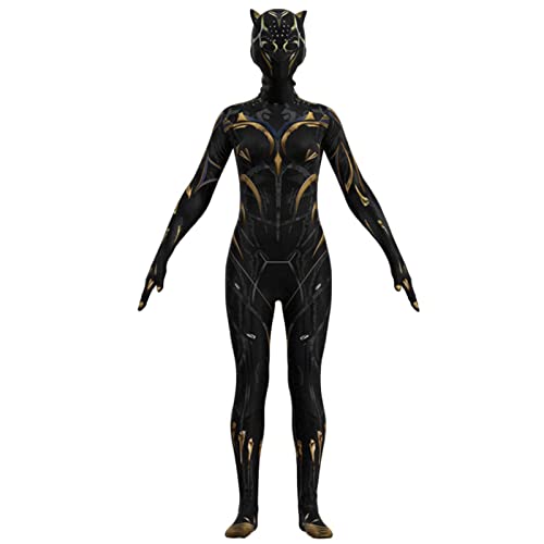 Mujeres Superhéroe Onesies Shuri Película Tema Mono Completo Niños Pantera Negra: Wakanda For Siempre Trajes For Halloween Navidad Carnavales (Color : A Shuli, Size : Kid/125~135cm)