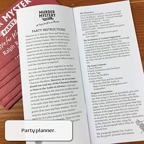 Murder Mystery Party Game-A Taste For Wine & Murder