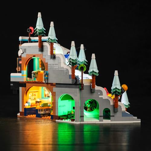 Music Version Kit de luz para Lego Friends Holiday Ski Slope and Café 41756 (no Lego), juego de iluminación LED para Lego Holiday Ski Slope and Café Juguetes creativos