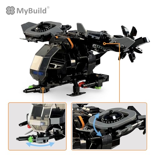 MyBuild Mecha Frame Raider X 6016 - Juego de ladrillos de construcción de helicópteros militares de las fuerzas armadas