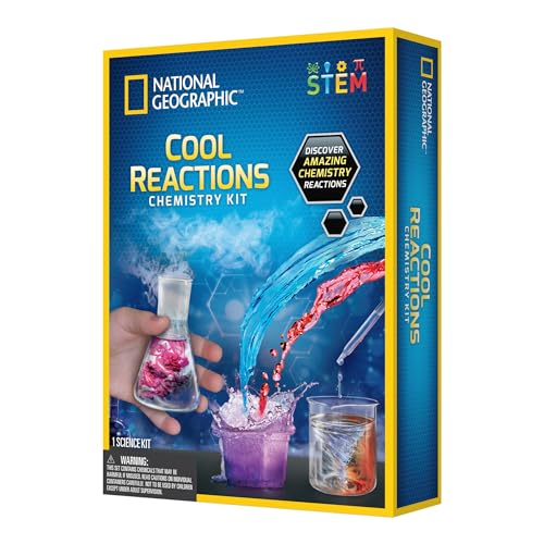 National Geographic JM80597U - Juego de Ciencia educativa a Partir de 8 años con 5 Impresionantes experimentos | Fascinantes Juguetes Stem para niños y niñas de más de 8 años, Kit de química de