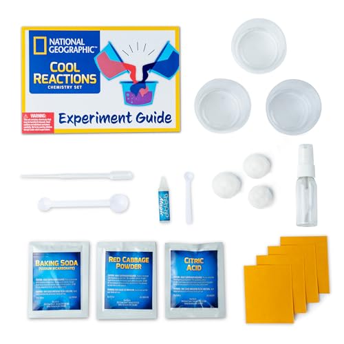 National Geographic JM80597U - Juego de Ciencia educativa a Partir de 8 años con 5 Impresionantes experimentos | Fascinantes Juguetes Stem para niños y niñas de más de 8 años, Kit de química de