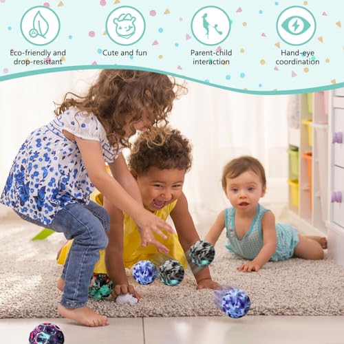 NAVESO Astro Jump Ball, Moon Ball, Spaceballs, Bounce Ball, Jumpball, Jumpball, Saltos, Pelota de goma Waboba, bola de lava, 7 cm Mini Bouncing Ball Toy for Kids Party Gift (4 unidades)