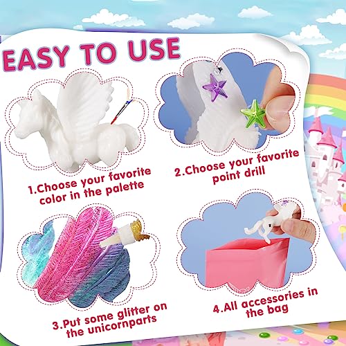 NCKIHRKK Unicornio Para Niñas Regalos, Kit Manualidades Niños 3 4 Año, Pintar Relleno Piñatas de Cumpleaños Infantil, Unicornio Juguete Cumpleaños Unicornio Niños, Juguetes Regalo Niña 4+ Años