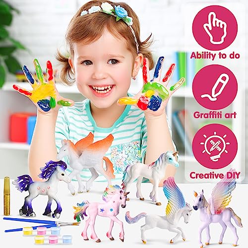 NCKIHRKK Unicornio Para Niñas Regalos, Kit Manualidades Niños 3 4 Año, Pintar Relleno Piñatas de Cumpleaños Infantil, Unicornio Juguete Cumpleaños Unicornio Niños, Juguetes Regalo Niña 4+ Años