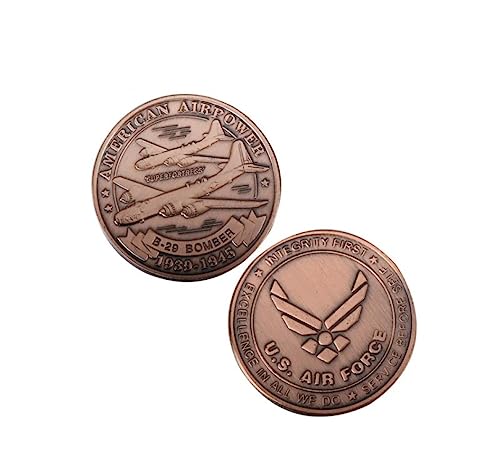 NEBBAN Monedas Conmemorativas B-29 Bombardero Chapado En Cobre Fuerza Aérea De Los Estados Unidos Ejército Estadounidense Poder Aéreo Militar Moneda De Recuerdo para Colección