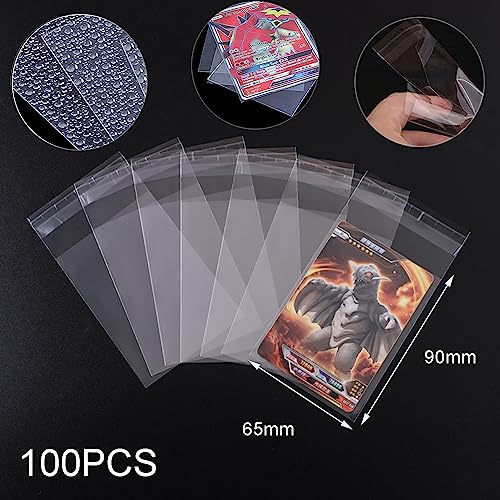 Neoreser 100 Fundas para Cartas Estándar, 65 * 90mm Fundas Cartas Transparente, Transparente Soft Sleeves