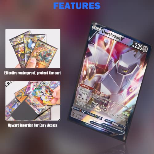 Niaetuto 200 Fundas Cartas, 66 x 91mm Transparente Fundas para Tarjetas Estándar, Negro Fundas para Cartas de Comercio, Card Sleeves para Tarjetas Mágicas, Yu-Gi-Oh Cartas, MTG