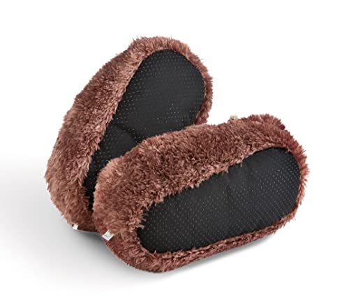 NICI búho Oscar Talla (L) 38-41 marrón Peluche sostenibles y calentitas niñas-Zapatillas de Animales con Suela Antideslizante-Pantuflas, Color (48935)