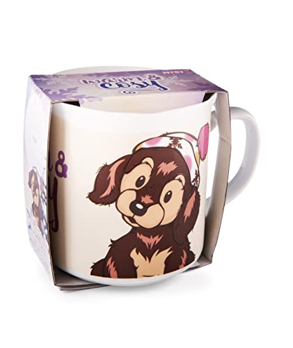 NICI Perro Salchicha Skida 400ml 9,5x9cm Blanco Porcelana Taza asa para Bebidas frías y Calientes, café, té, Leche, Cacao-Gran Idea de Regalo, Color dackel (49357)