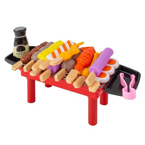 NIWWIN Juego de Juguetes para Barbacoa para niños, Juego de Cocina, Pretend Play Food Grill Set Juguetes para niños pequeños Regalos para niños y niñas (22 Piezas)