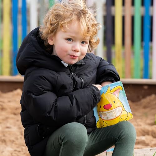 Nom Nom Kids 4 bolsas reutilizables para aperitivos, diseño de monstruo amarillo, sin BPA, sin fugas, doble cremallera hermética, ideal para destete de bebé, niños pequeños y aperitivos escolares,