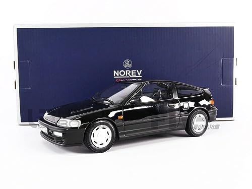 Norev NV188010 1:18 CRX 1990-Negro Honda Modelo Coleccionable, Multi