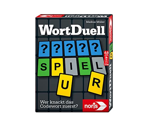 Noris- Buchstaben Duell Cartas a Partir de 8 años-complicado Juego de Equipo para 2 a 8 Jugadores a la tasa de Letras y Palabras, Multicolor (606261944)