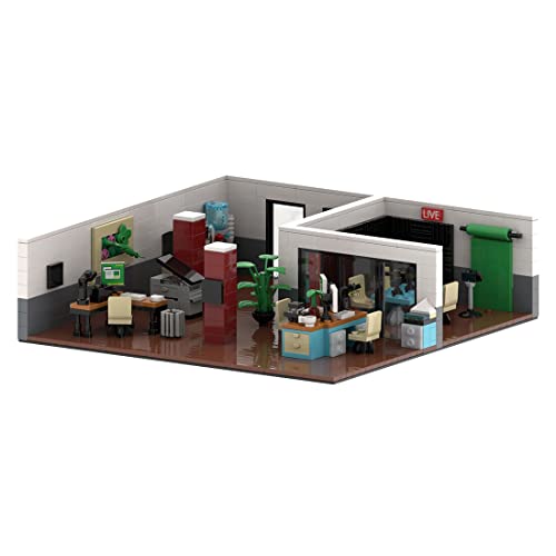 Novaray Juego de bloques de construcción de arquitectura, 776 piezas Podcast Studio Modular Bloques de Construcción Modelo MOC Creativo Hogar Regalo para Hombres y Mujeres, Bloques de sujeción