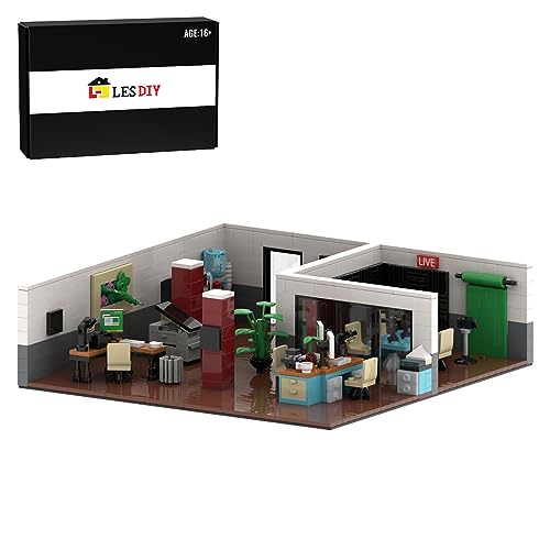 Novaray Juego de bloques de construcción de arquitectura, 776 piezas Podcast Studio Modular Bloques de Construcción Modelo MOC Creativo Hogar Regalo para Hombres y Mujeres, Bloques de sujeción