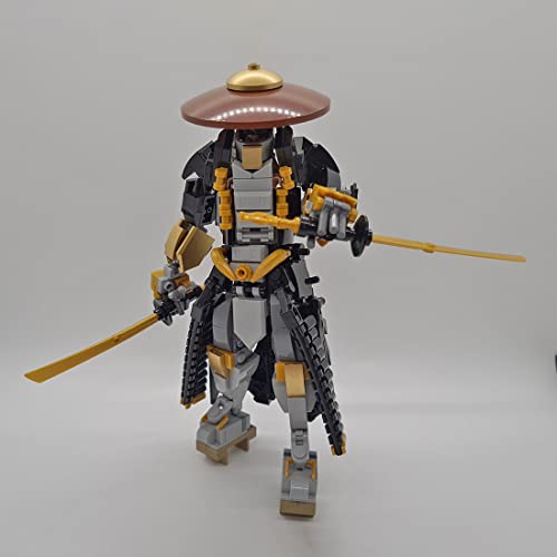 Novaray Juego de bloques de sujeción, figuras de acción, 342 unidades, color negro Ronin, espadachín de construcción, kits MOC, compatibles con minigurs Lego